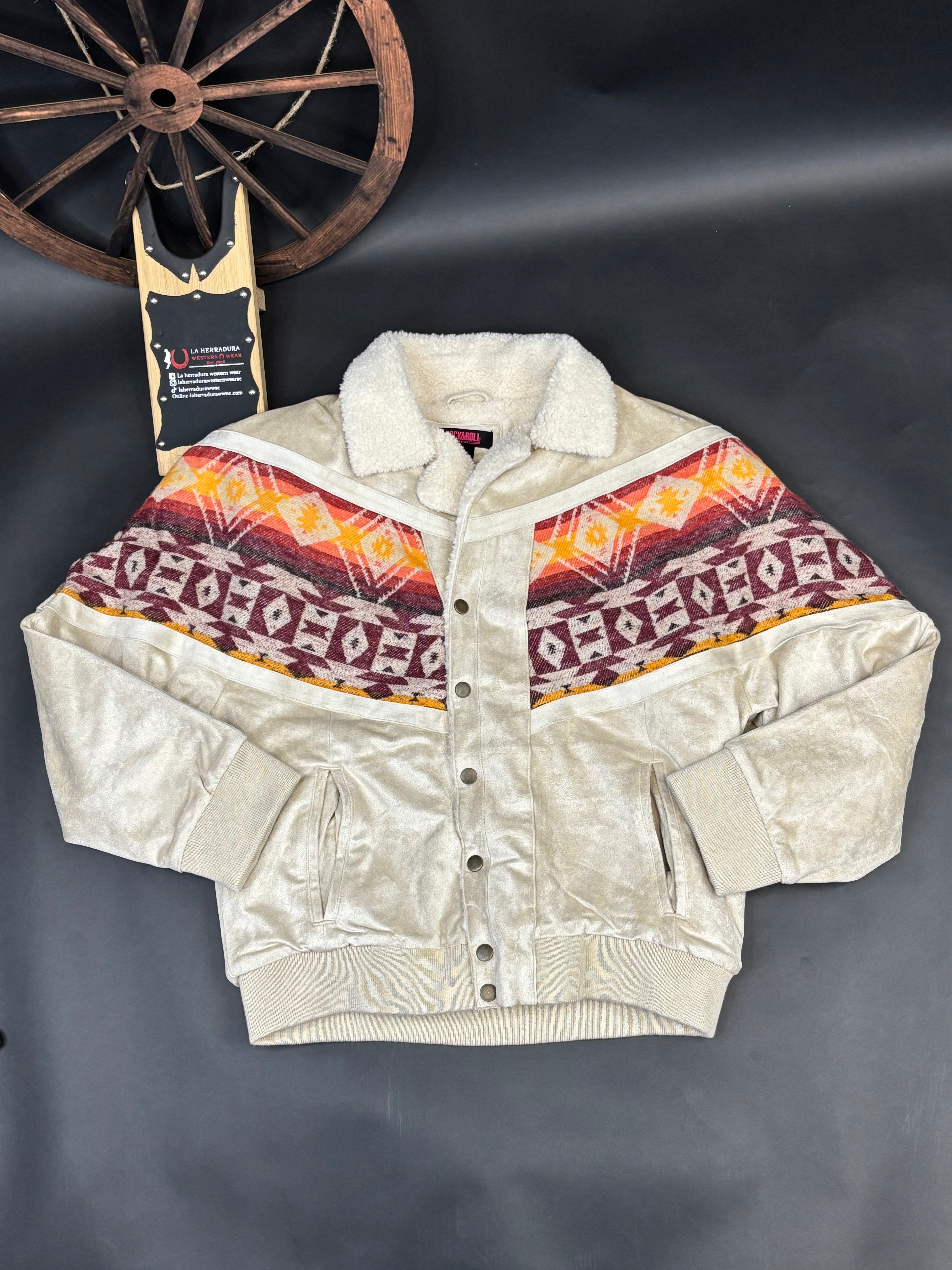 ROCK&ROLL NATURAL AZTEC BORDER JACKET