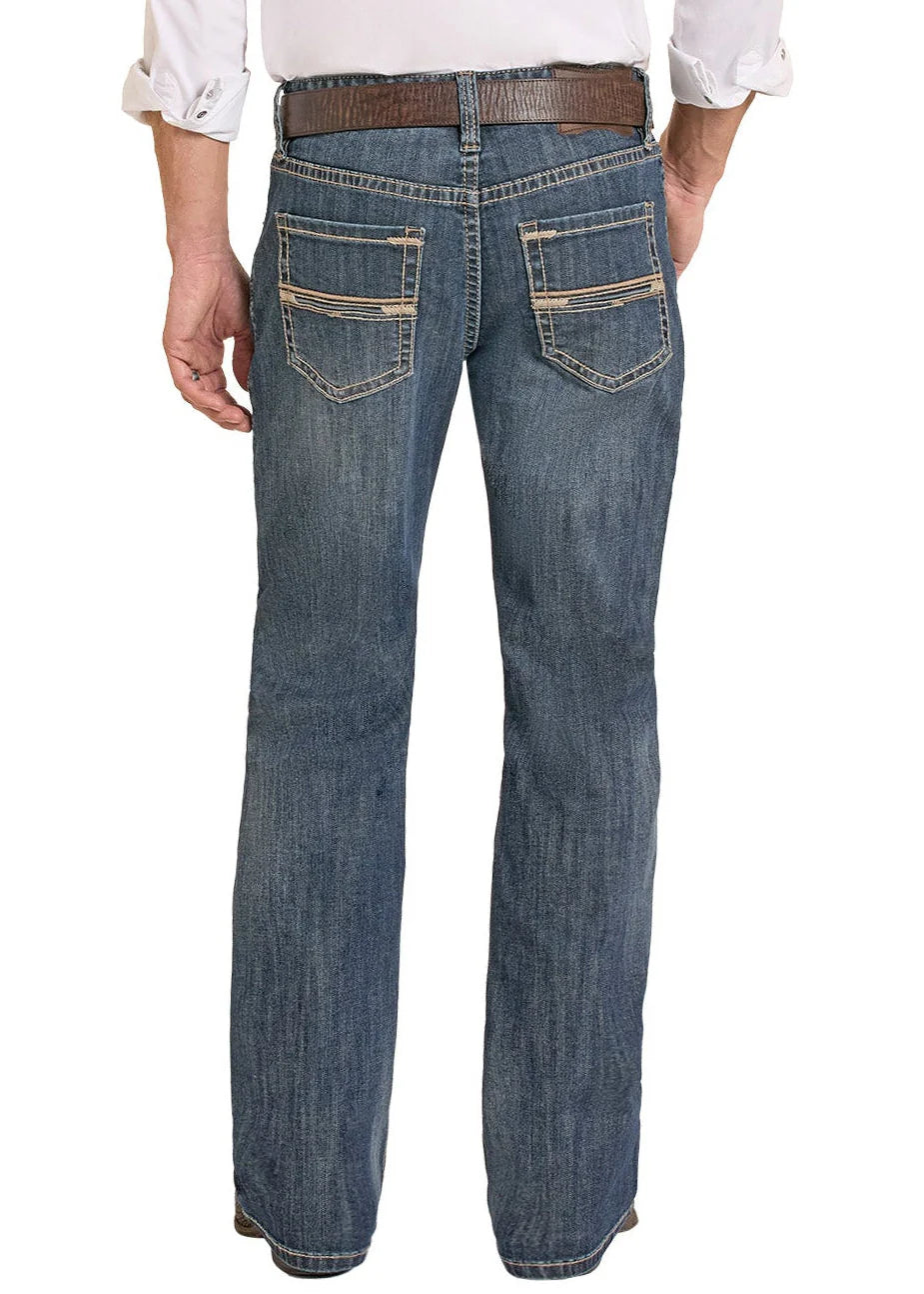 ROCK&ROLL MEN JEANS MEDIUM VINTAGE ROPE STITCH EMB BOOT BM0DD08574