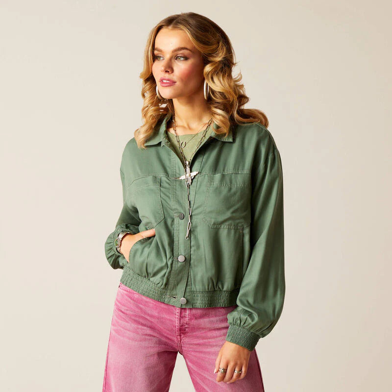 ARIAT WOMEN EDGERTON DUCK GREEN JKT 10048624