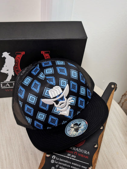 DE RANCHO HATS SNAPBACK BLACK AZTEC BLUE PRINT