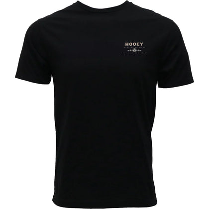 MEN HOOEY T-SHIRT BLACK CREW NECK WITH TAN LOGO ON BACK- HT2601BK