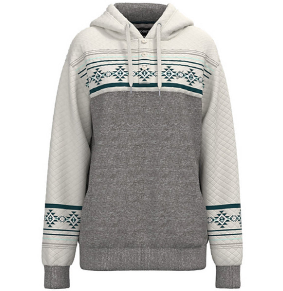 HOOEY WOMENS "JIMMY" GREY /WHITE HOODY