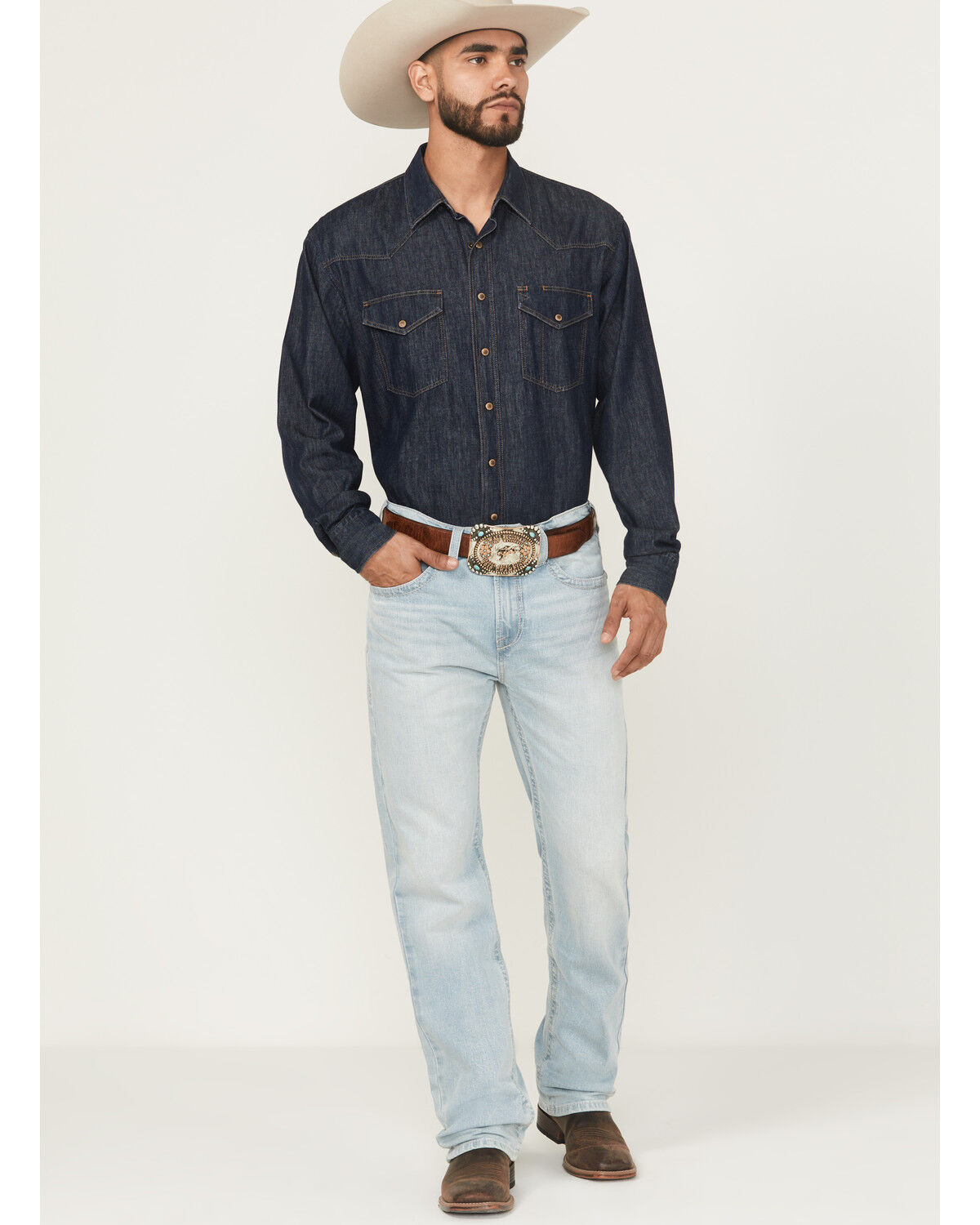 MENS M7 ARIAT SLIM FIT CLIVE 10061742 BOOT CUT JEANS