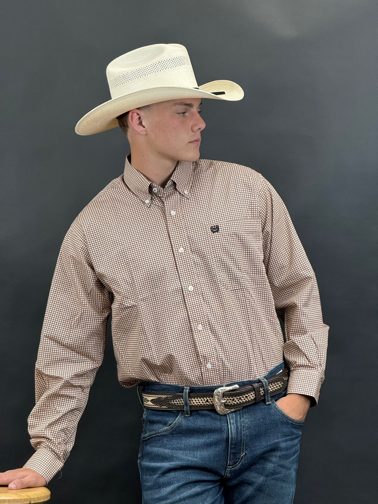 CINCH CORAL CUDE LONG SLEEVE SHIRT