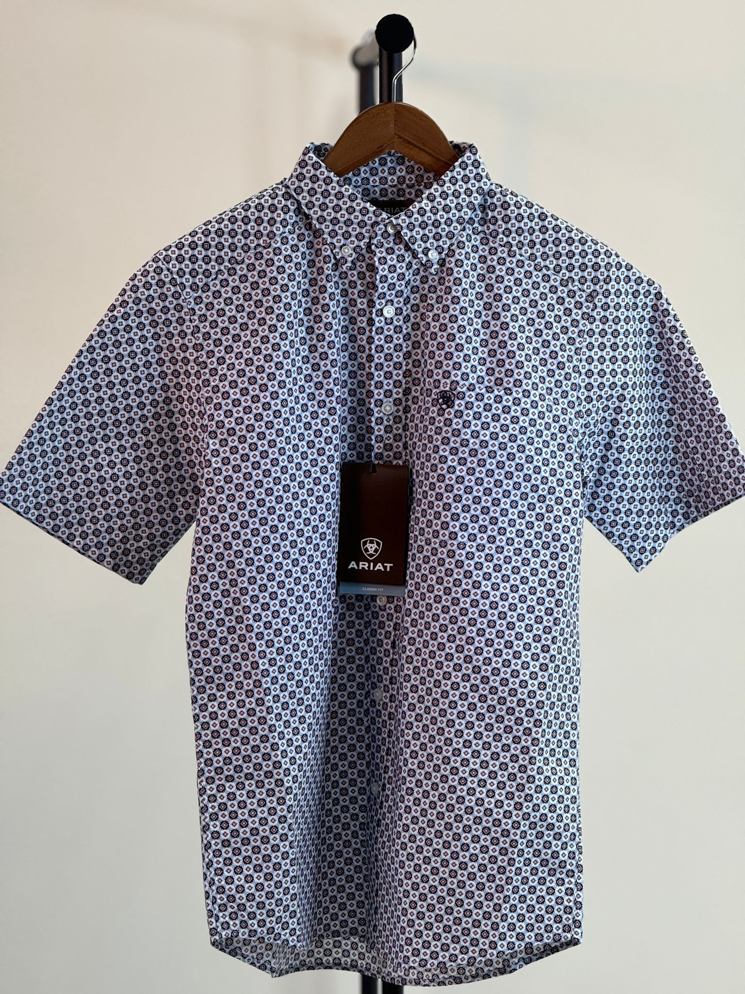 ARIAT DENVER BLUE SHORT SLEEVE SHIRT