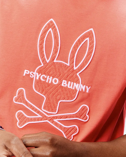 CAMISETA GRÁFICA CRAIG DE PSYCHO BUNNY NARANJA Y BLANCA - MT0200282