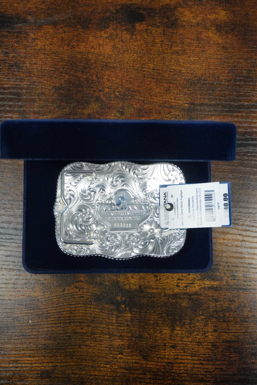 MONTANA SILVERSMITH BOLD ENGRAVED SCALLOPED HORSE STANDING BUCKLE