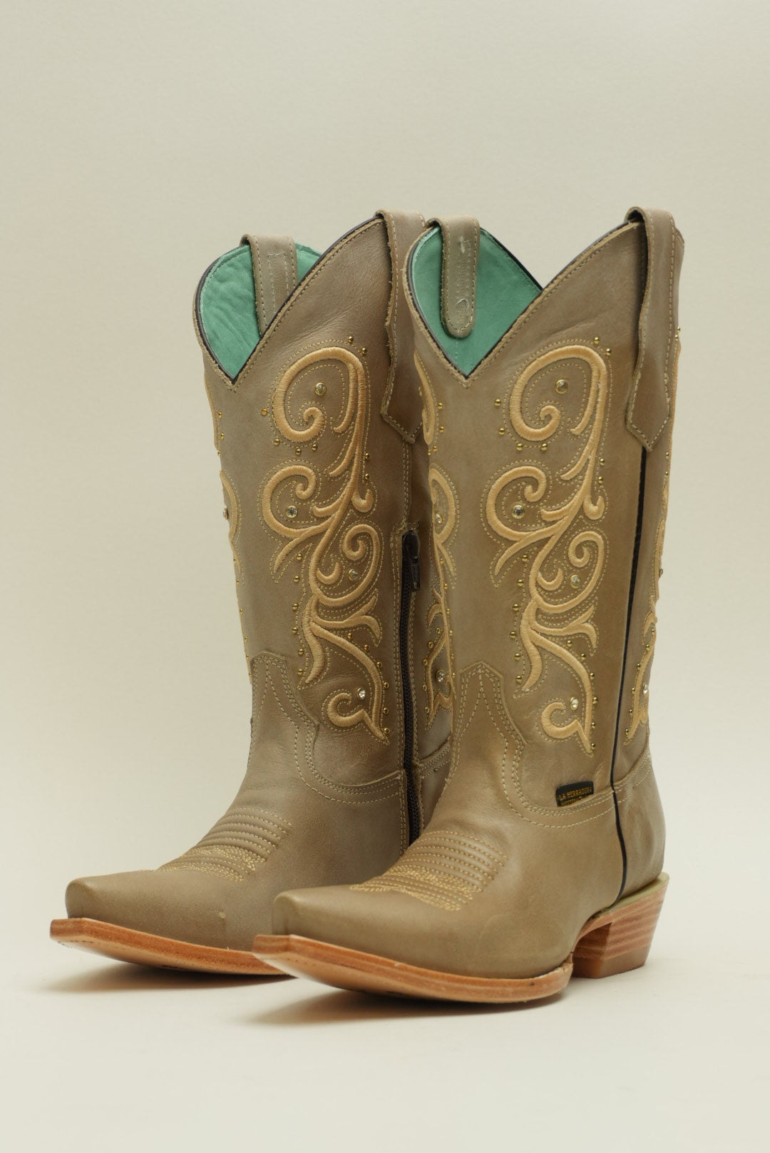 LA HERRADURA WOMEN VINTAGE RUST TALCO CREMA FULL SNIP TOE