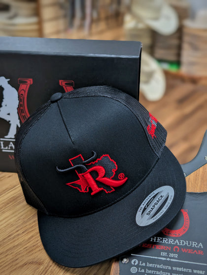TEXAS RANCH CAP BLACK RED/BLACK LOGO