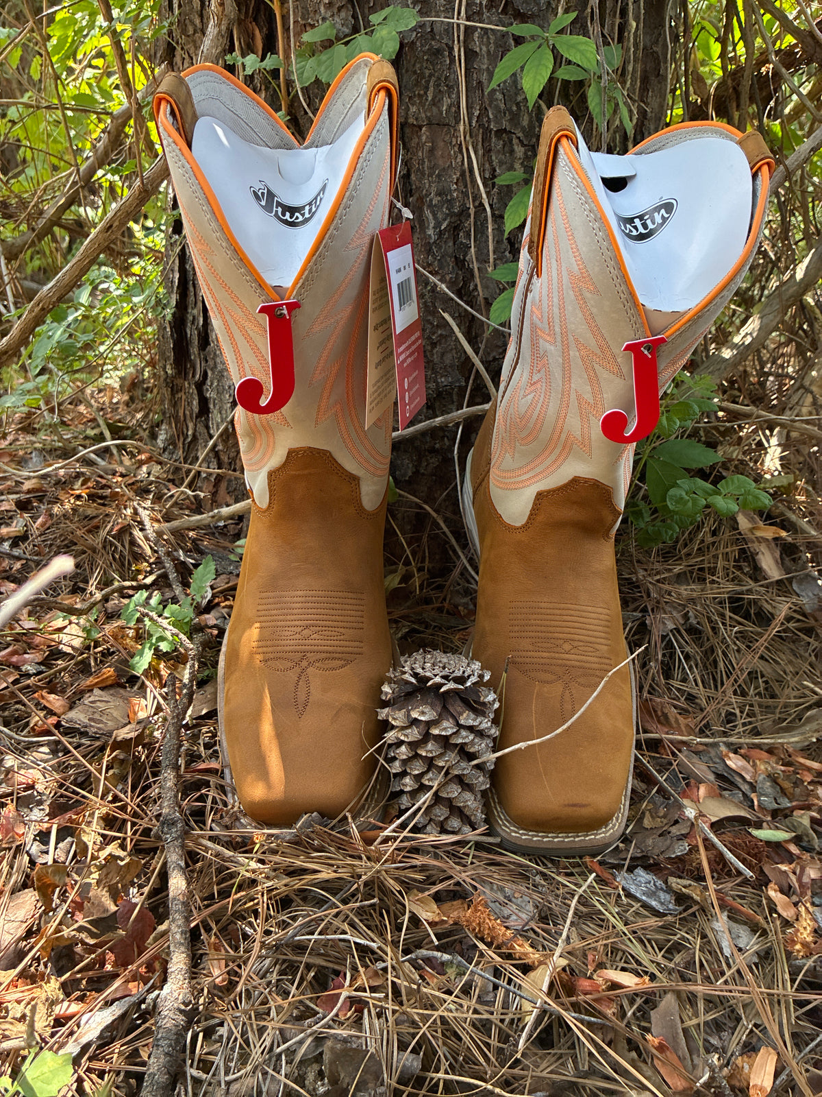JUSTIN MENS STEEL TOE WORK BOOT LYTLE RUST BROWN COWHIDE #MV4595