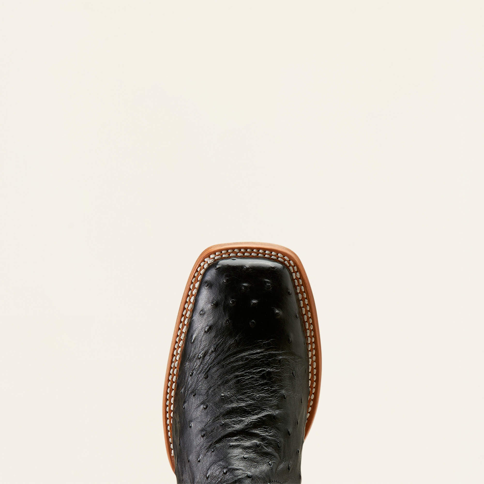 MENS ARIAT BLACK FULL QUILL OSTRICH