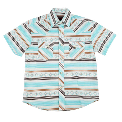 ROCK & ROLL BOYS STRIPE PRINTED TEAL - BBN3S08654