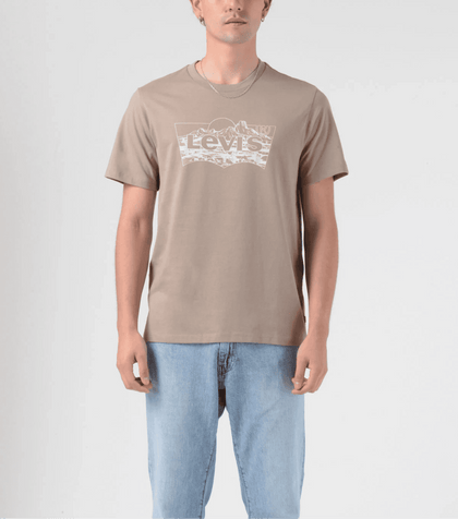 LEVI'S MENS SHORT SLEEVE T-SHIRT LIGHT BROWN 224911956