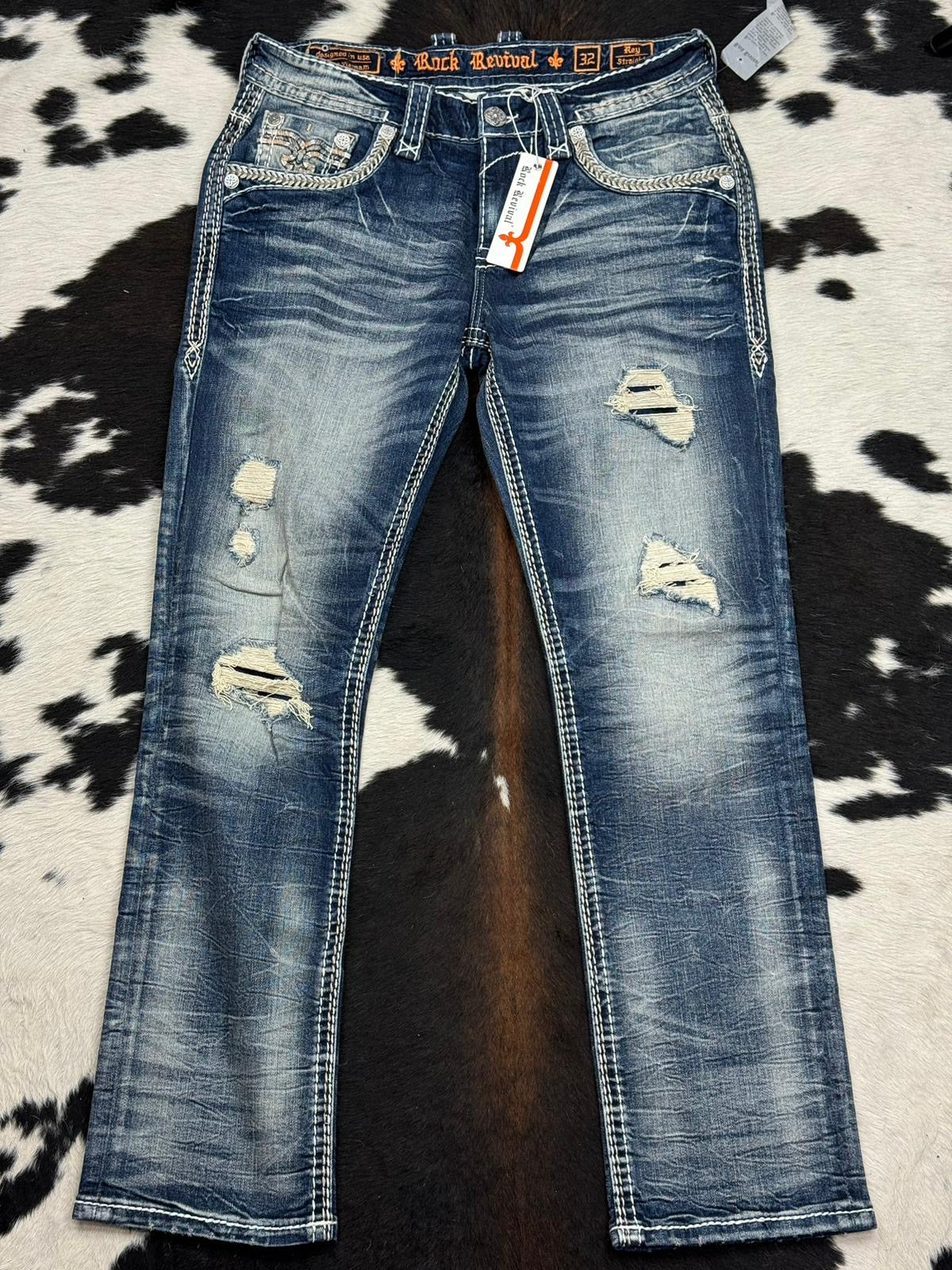 Rock Revival Mens Jeans Rey Straight