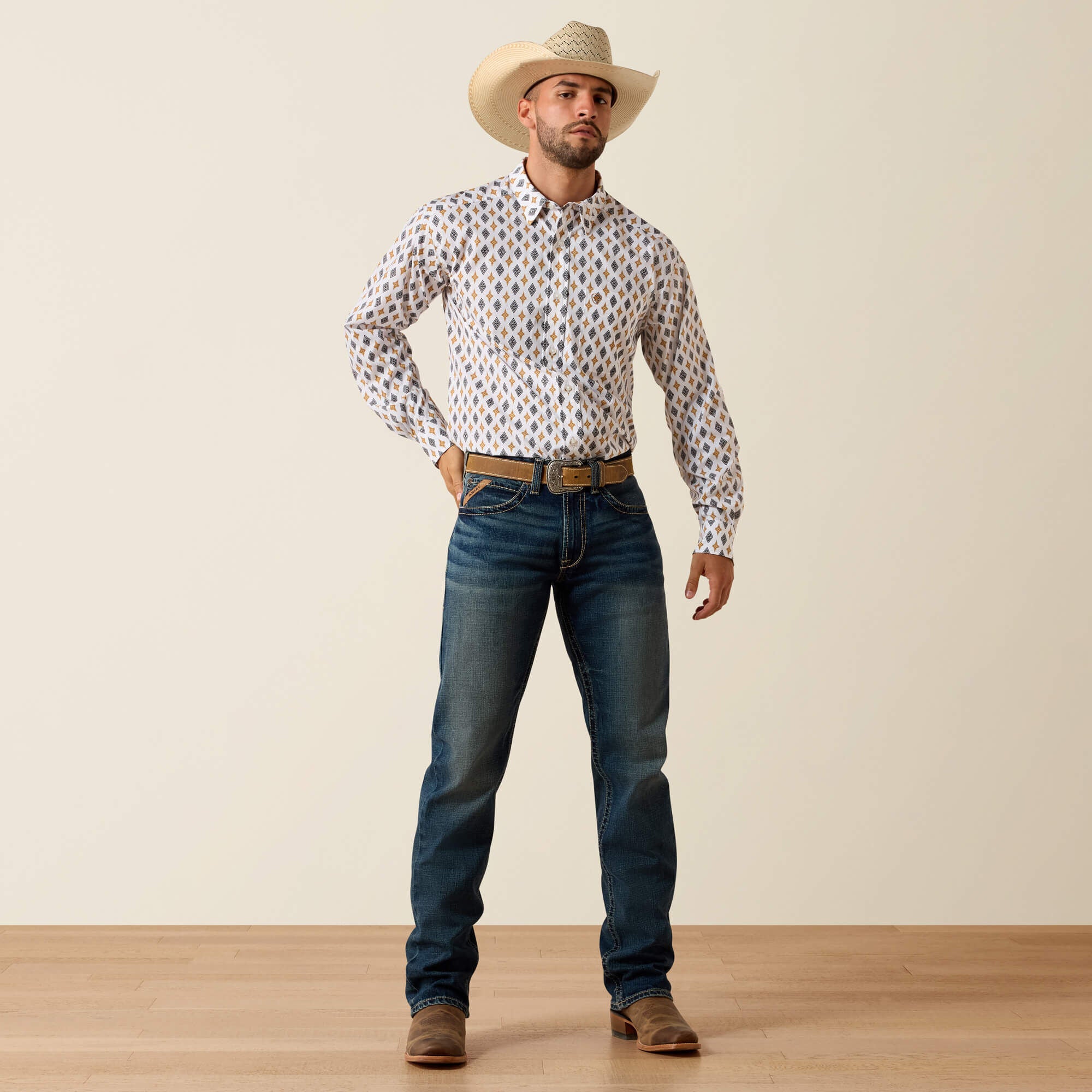 ARIAT MENS 360 AIRFLOW SHIRT WHITE 10071664