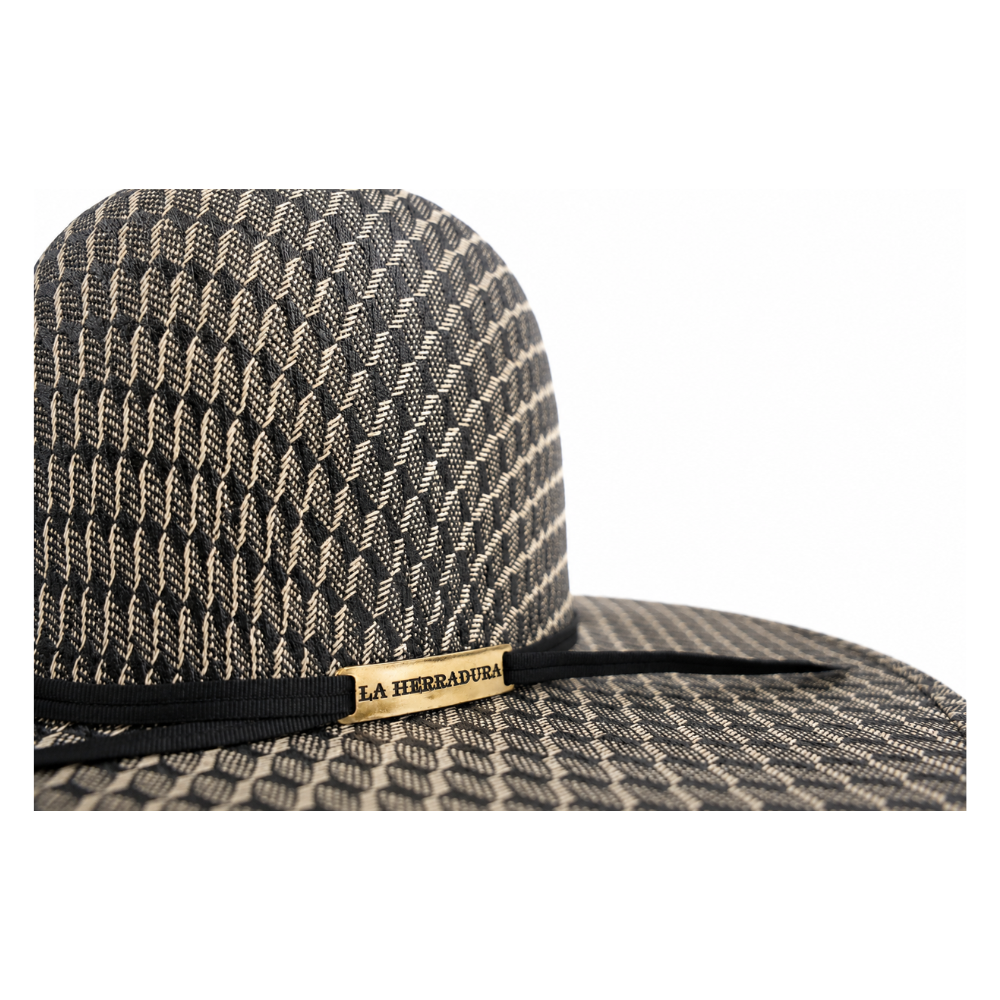 SOMBRERO HERRADURA DE PAJA 100x TELAR TREDON NEGRO DE COPA ABIERTA