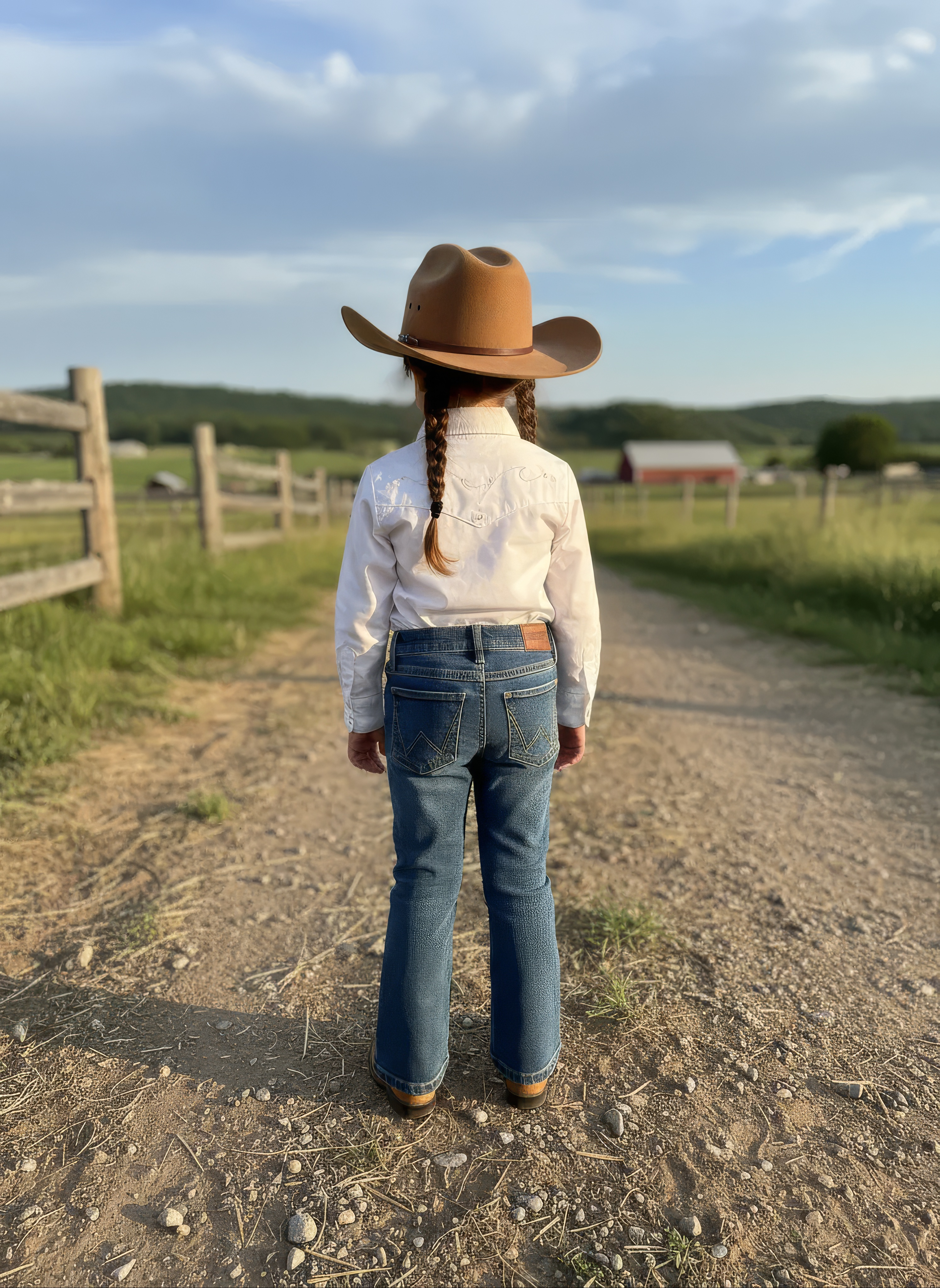 WRANGLER GIRL PANTS FLARE BLUE 112371943