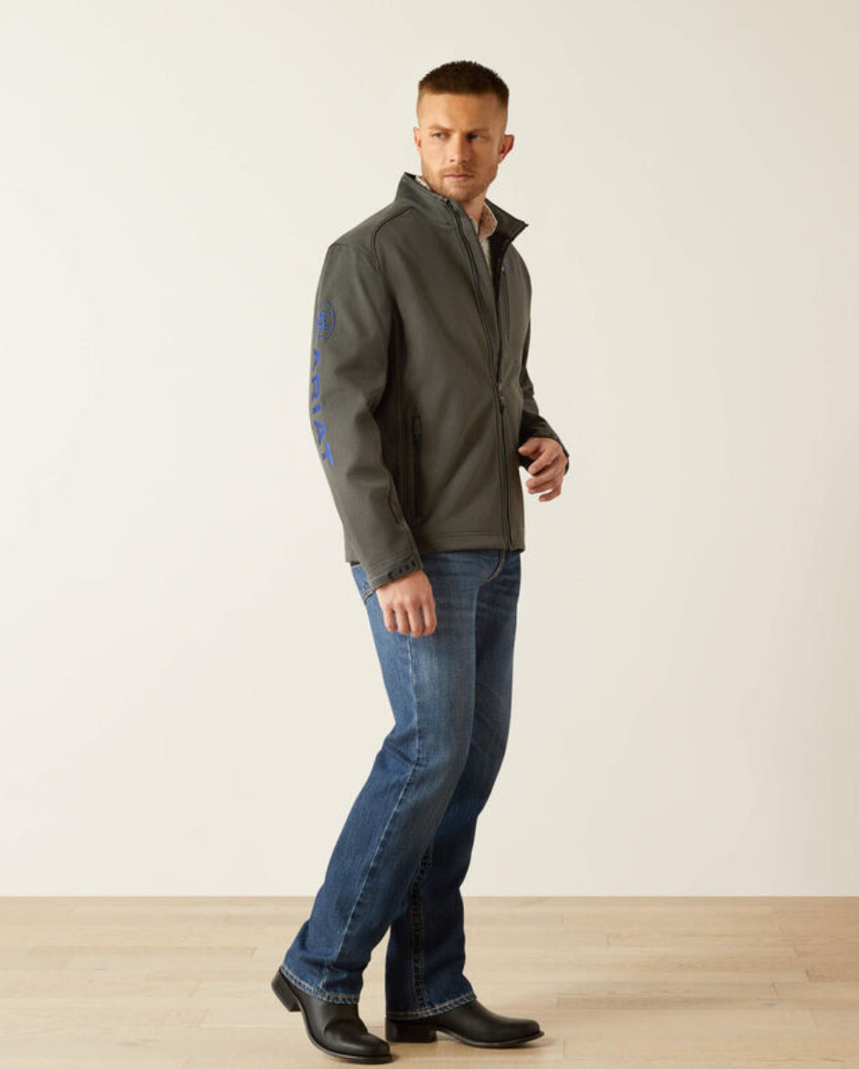 ARIAT JACKET LOGO 2.0 SOFTSEHLL CHARCOAL HEATHER- 8155