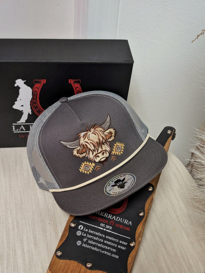 DE RANCHO HATS SNAPBACK LONGHORN CHARCOAL