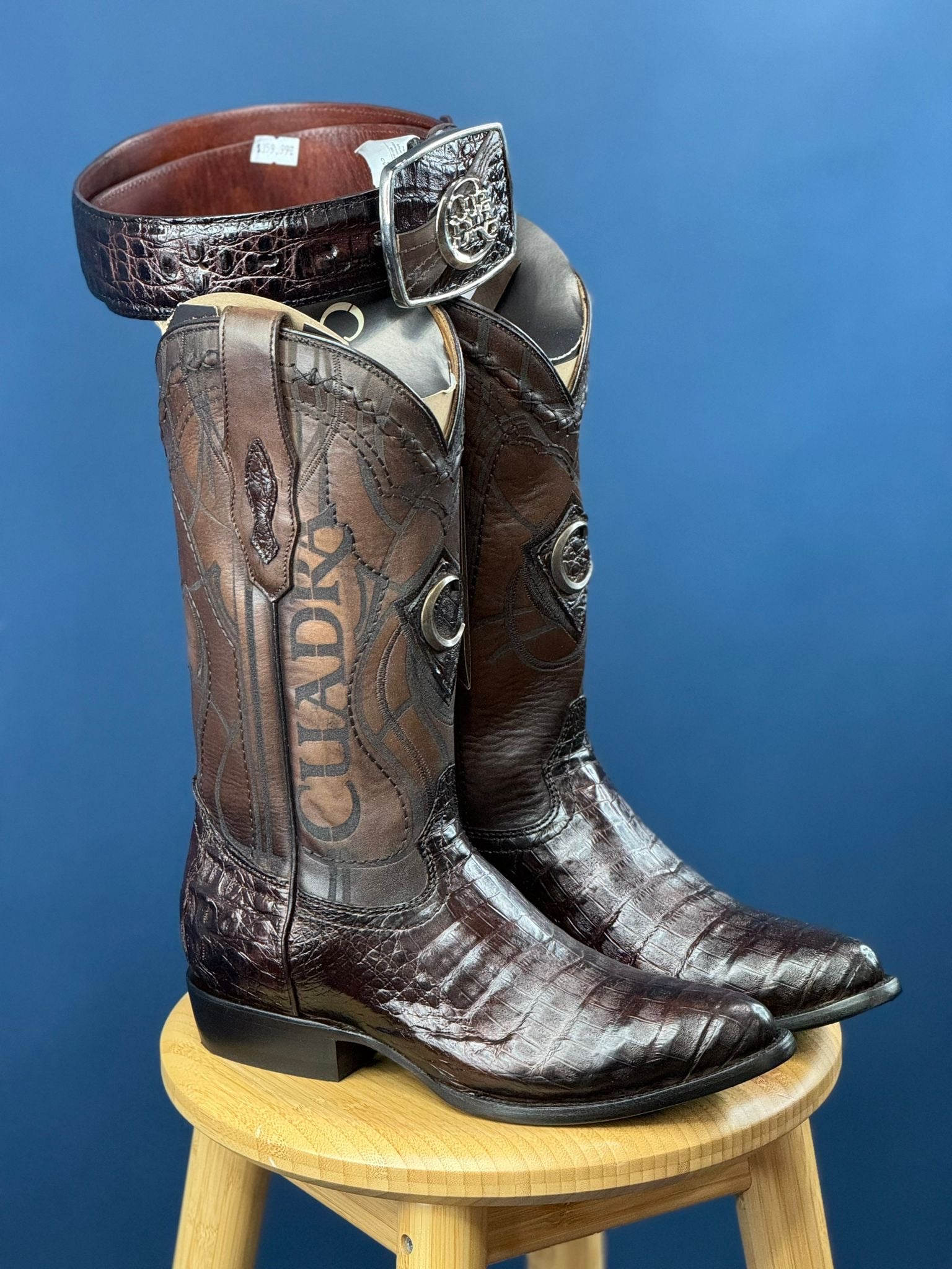 CUADRA BOOT FUSCUS BELLY PARIS CAFE BROWN CAIMAN LASER ROUND TOE2C1NFY