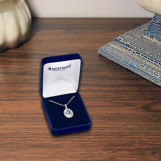 MONTANA SILVERSMITH TURQUOISE SUNBURST NECKLACE