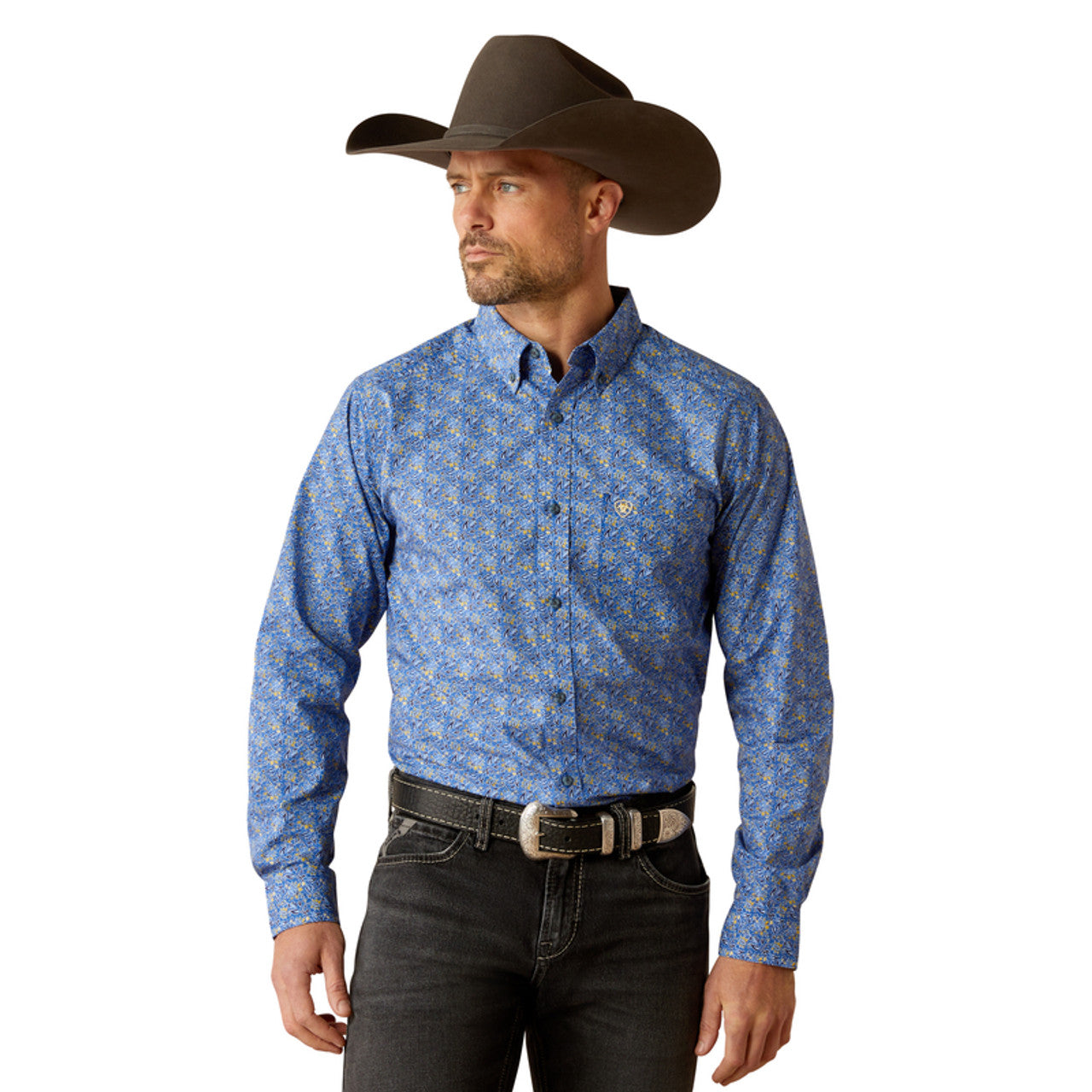 Ariat Thell Fitted Long Sleeve Shirt Dark Blue - 2367