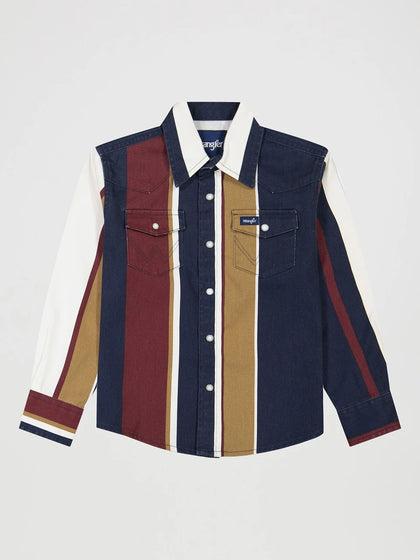 BOY'S LONG SLEEVE DENIM WRANGLER SHIRT 112382002