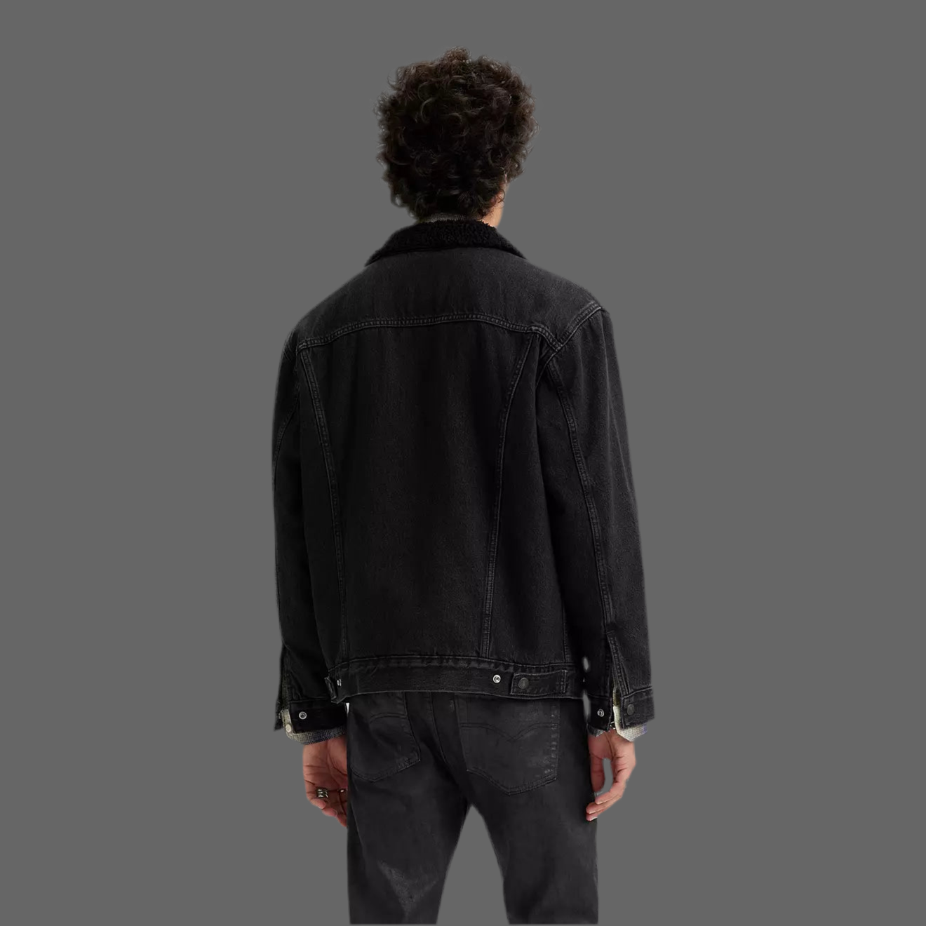 Levi´s Type III Sherpa Black Trucker Jacket