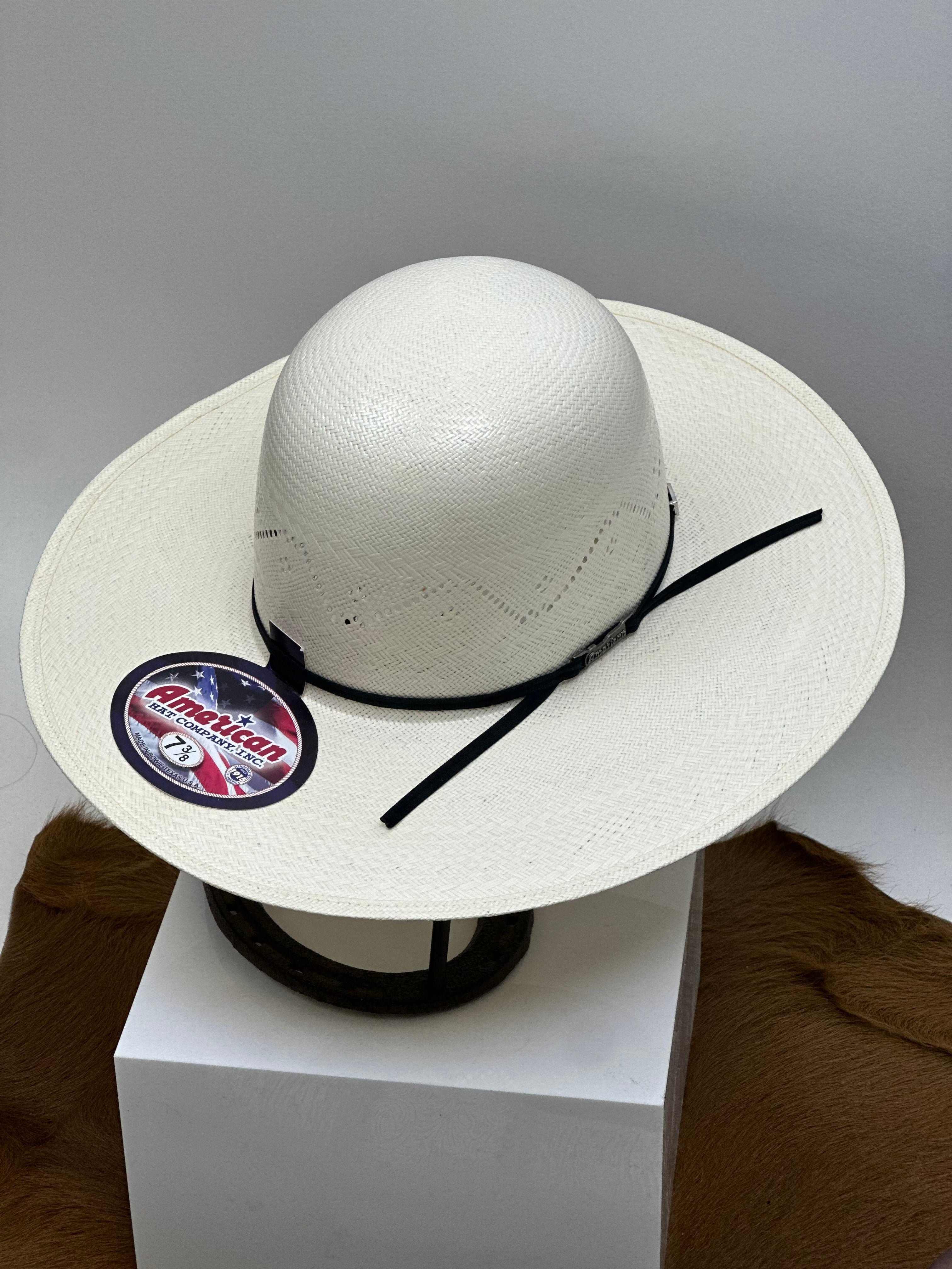 7420 AMERICAN HAT OPEN CROWN STRAW HAT STYLE