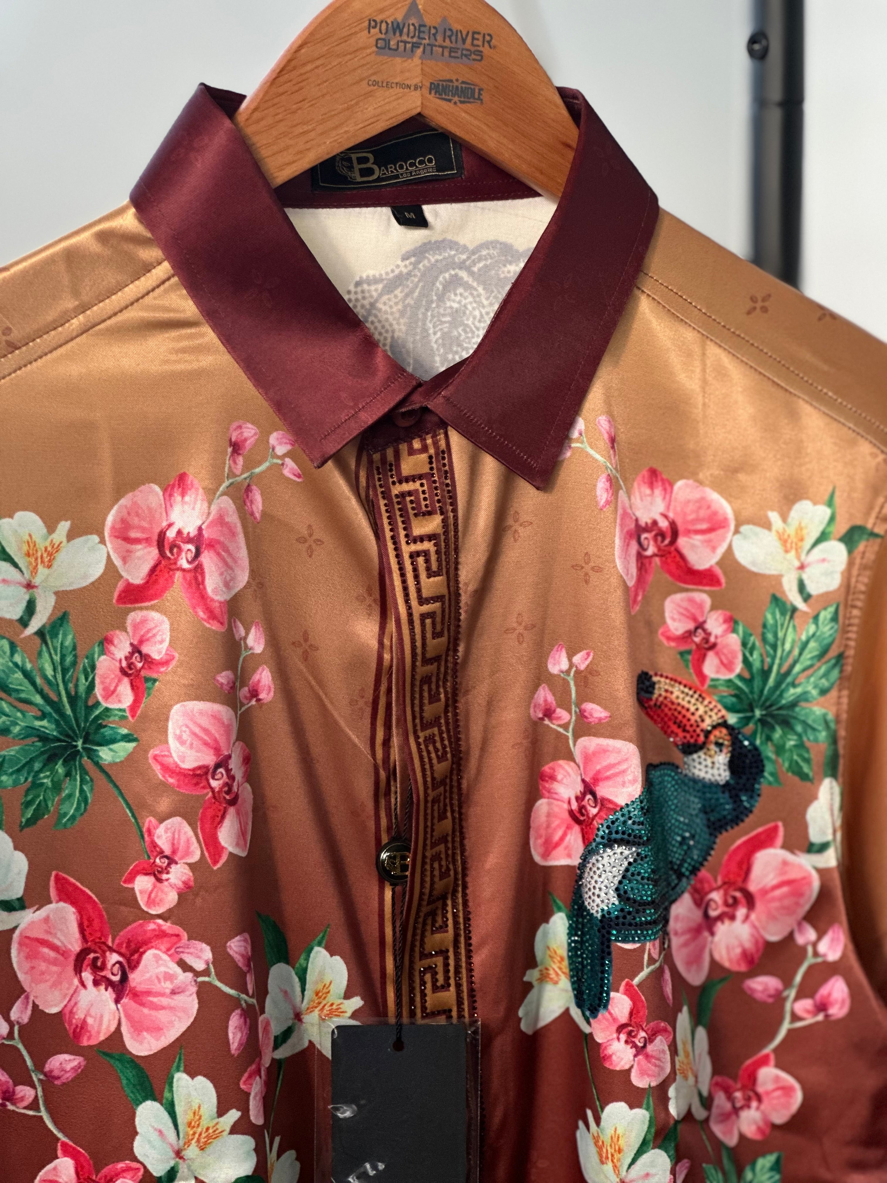 BAROCCO MULTI FLOWER SILK SHIRT