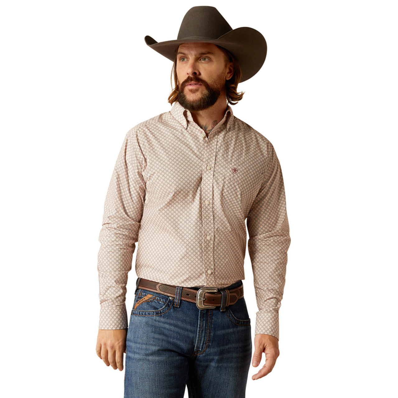 Ariat Titue Fitted Long Sleeve Shirt Brown - 2366