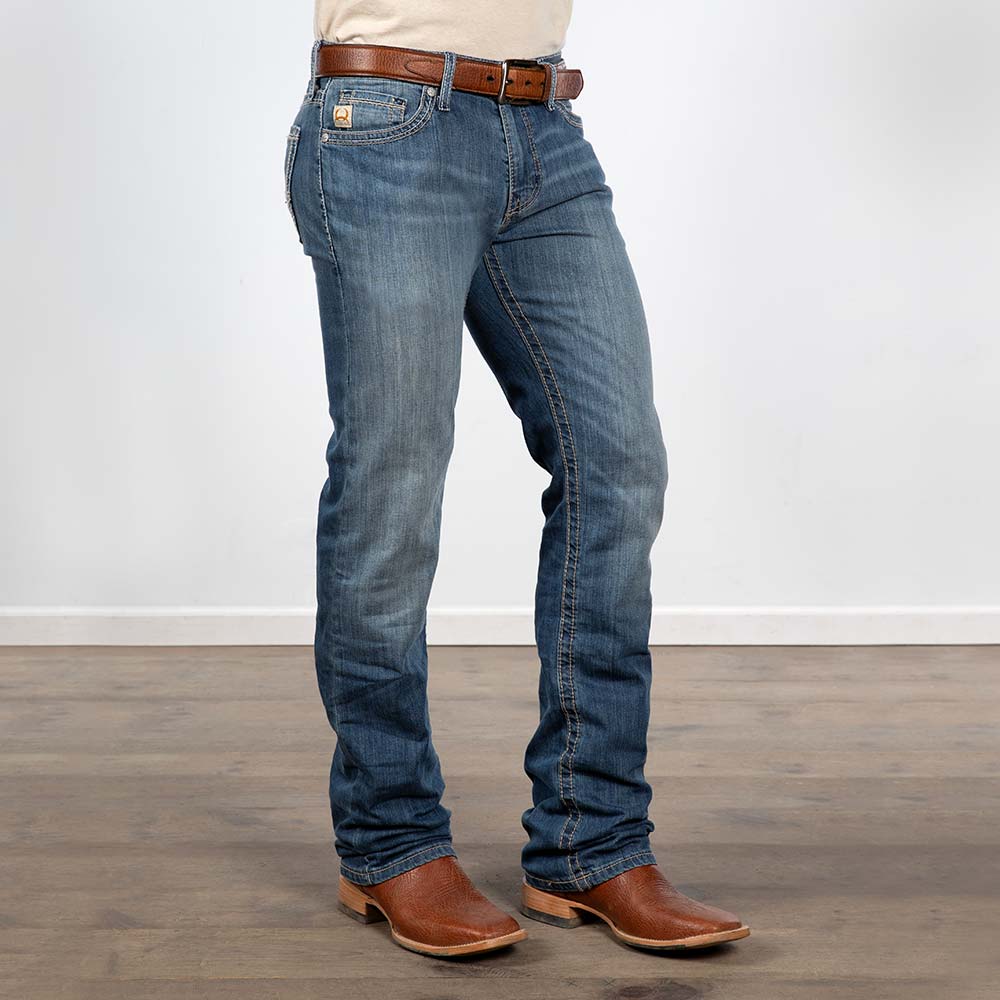 CINCH JEAN IAN MID RISE SLIM BOOT CUT MEDIUM WASH-MB59036001