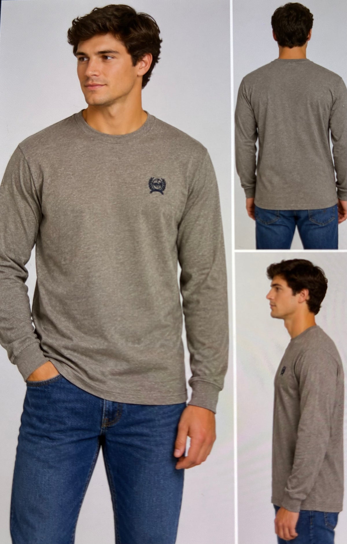 MENS CINCH LS BRN T-SHIRT - MTT1721023