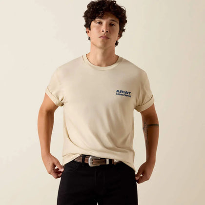 CAMISETA M/C CUELLO REDONDO ESTAMPADA PROVEN DE HOMBRE ARIAT NATURAL - 10073416