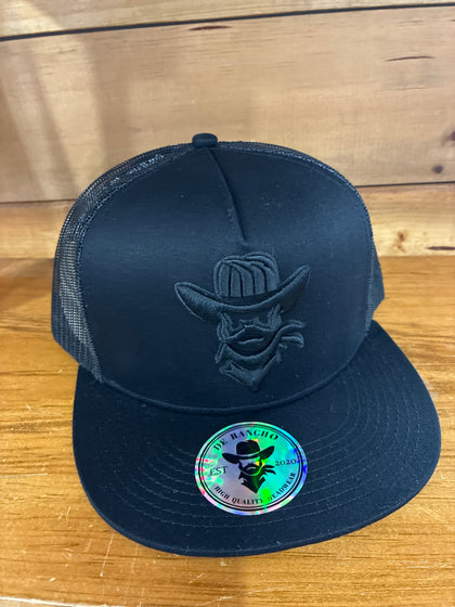 DE RANCHO HATS SNAPBACK BLACK LOGO BLACK