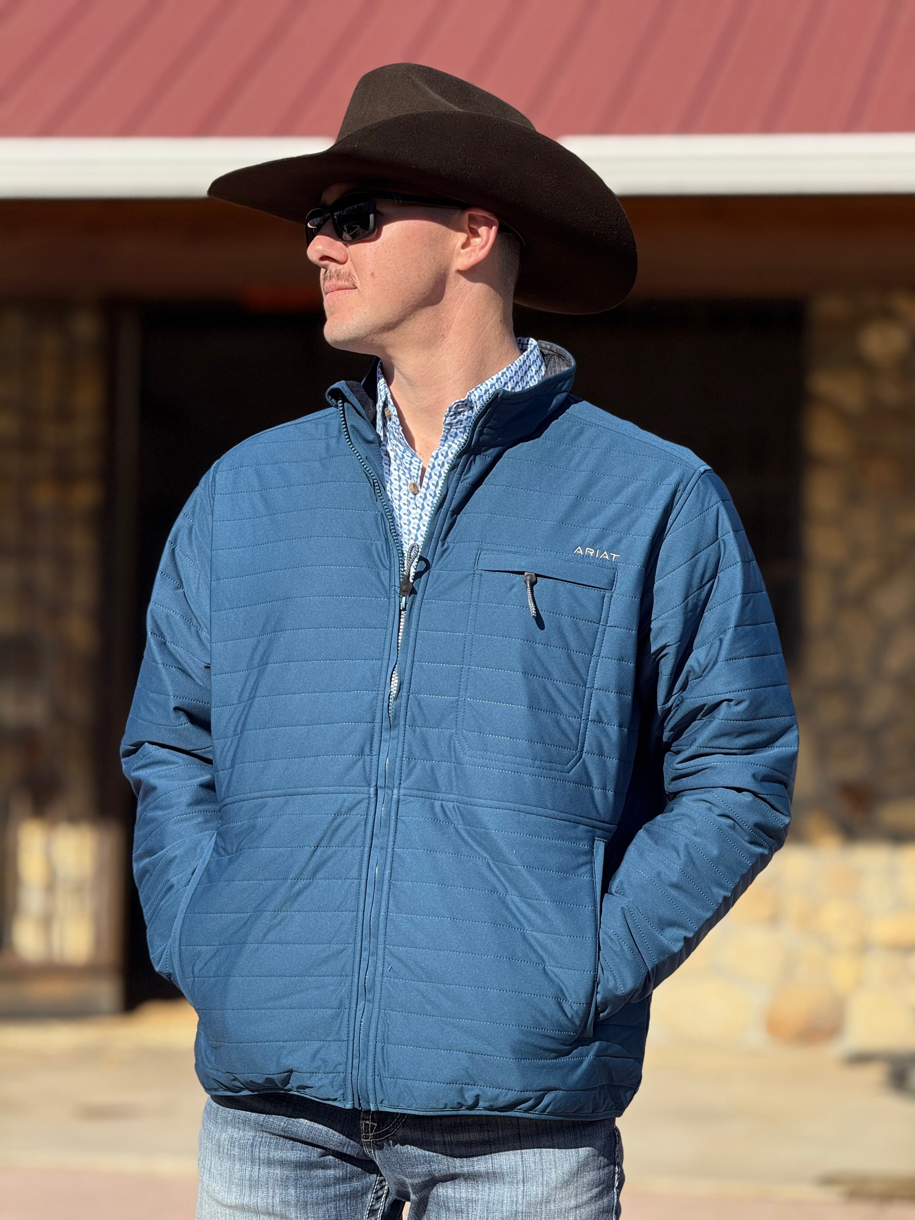 ARIAT TEAL WYLIE FULL ZIP UP- 2464