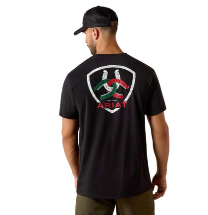 ARIAT MEN T-SHIRT TRES HERRADURAS SS BLACK 10054357
