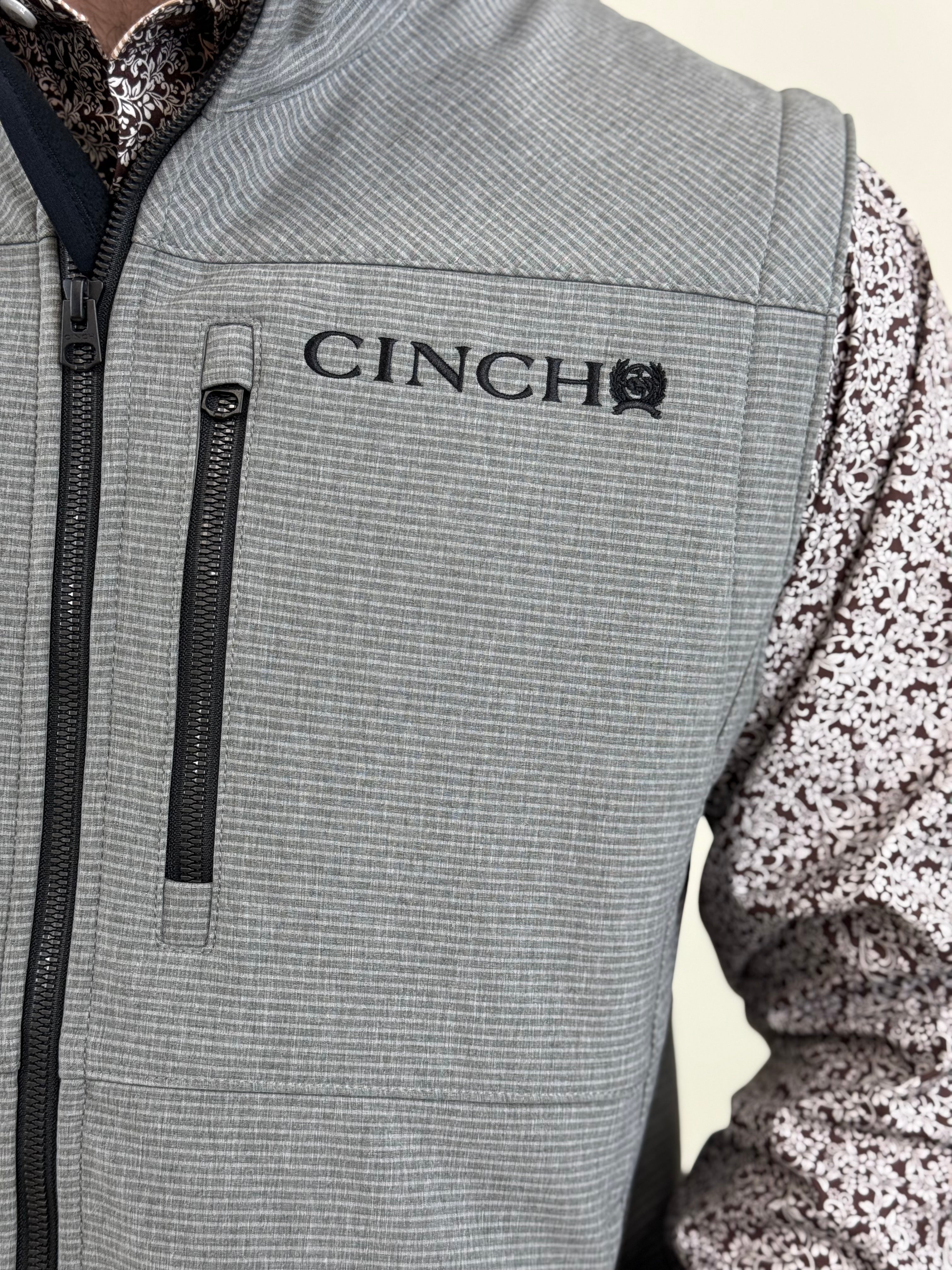 MENS CINCH BONDED VEST GRAY