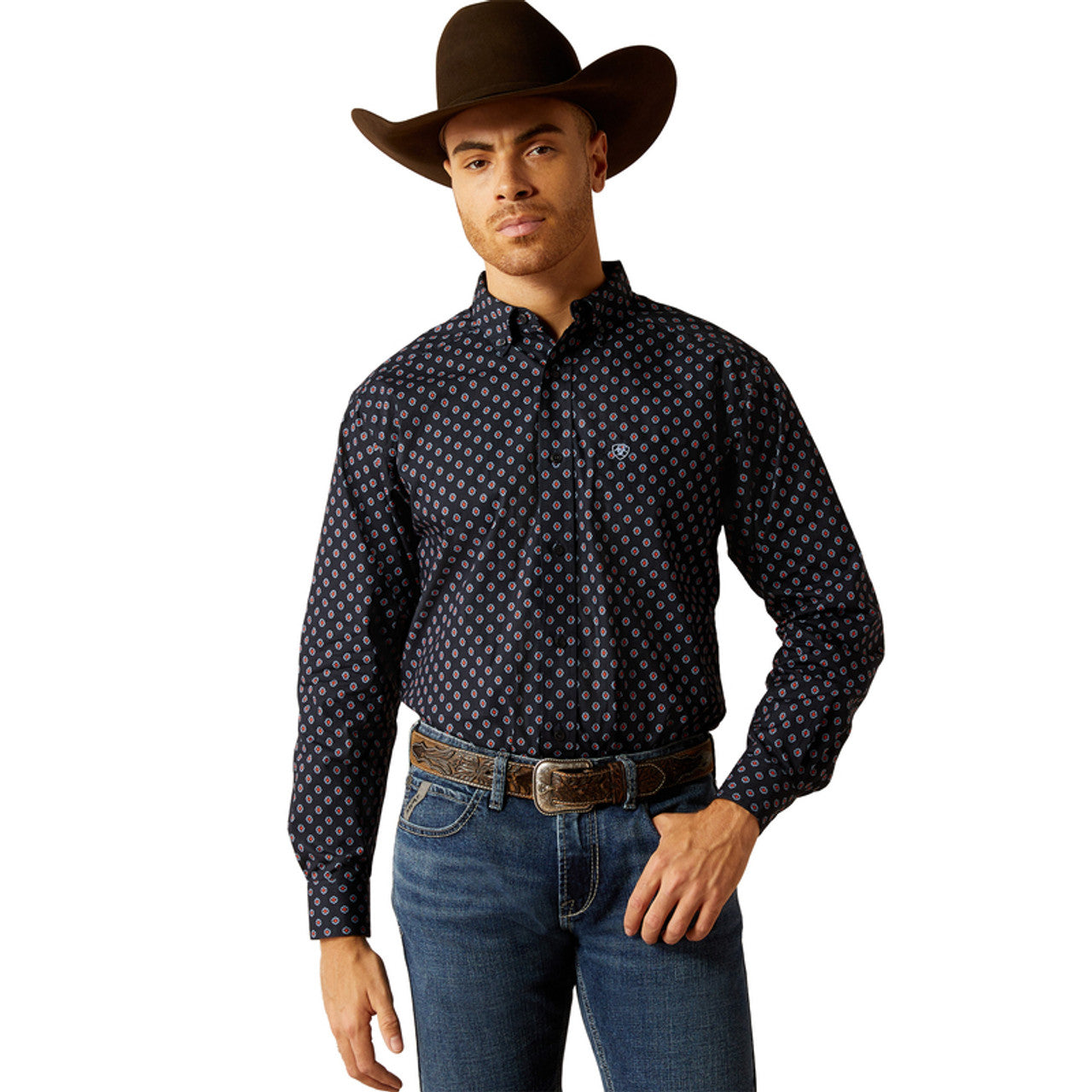 Ariat Taylor Long Sleeve Shirt Dark Blue Classic Fit - 2490