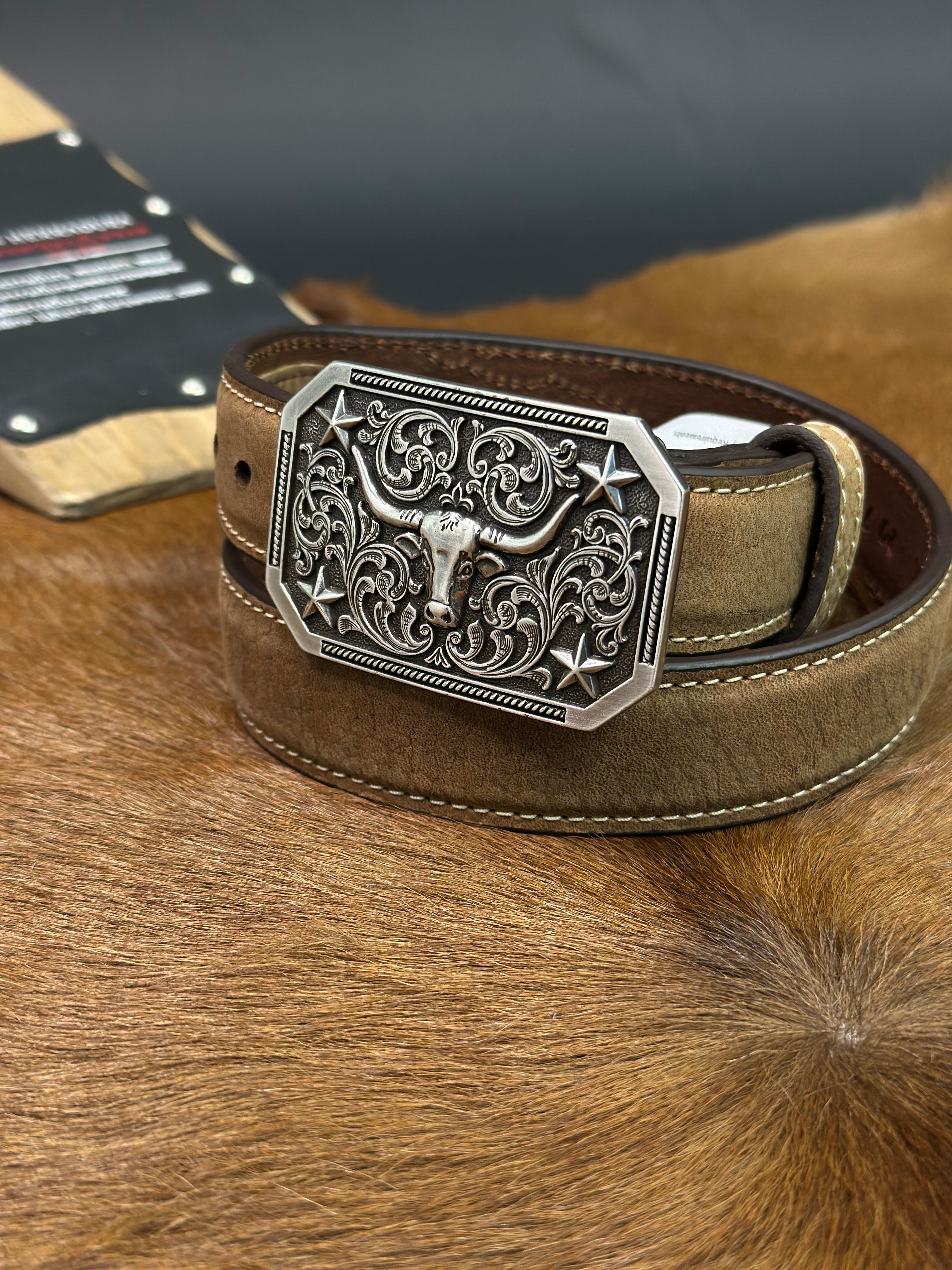 BROWN UNISEX KIDS BELTS 3D-D120001202