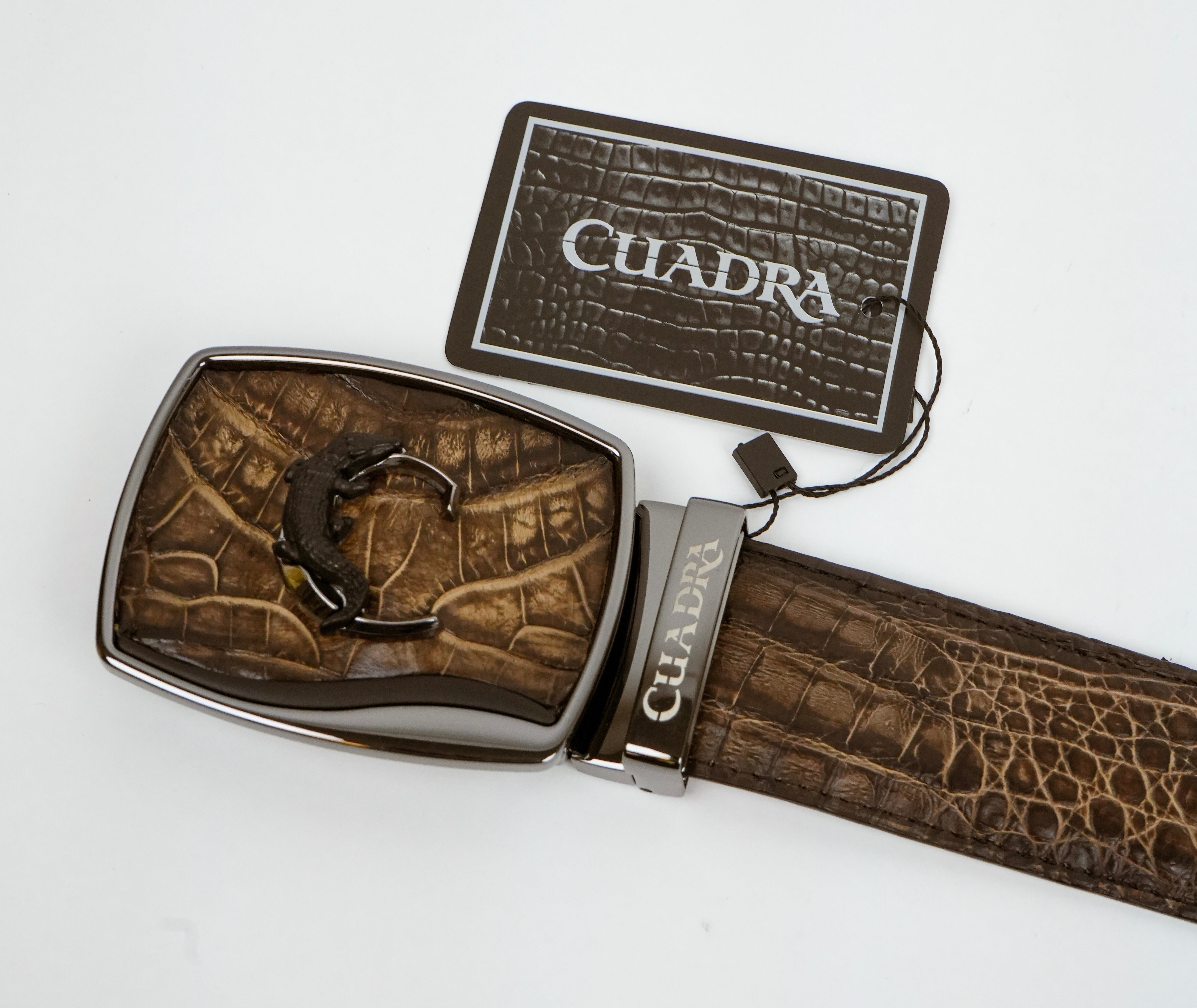 CUADRA BROWN CAIMAN BELT FUSCUS STRAUSS CAFÉ -BC480