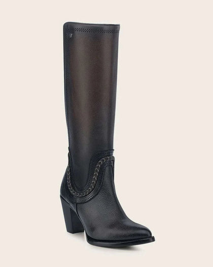 BOTA ALTA CUADRA PARA DAMA SANTANA NEGRO CC322