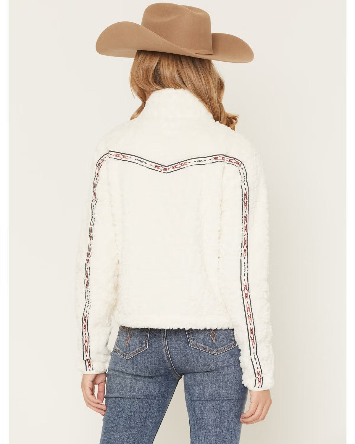 HOOEY WOMEN CREAM TEDDY FLEECE PULLOVER HFP2606CR