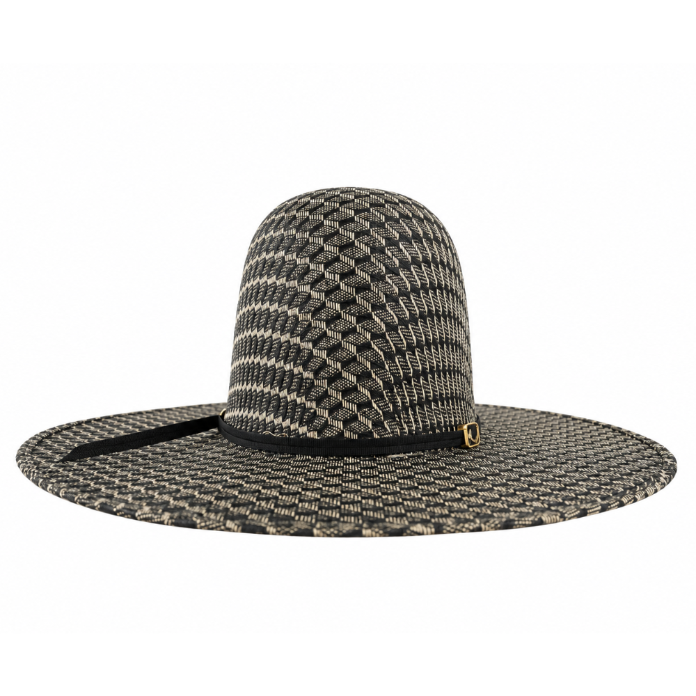 SOMBRERO HERRADURA DE PAJA 100x TELAR TREDON NEGRO DE COPA ABIERTA