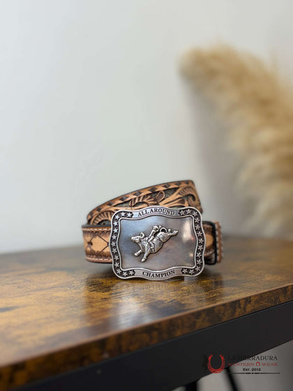 3D BELTS BOYS ORIX HAND TOOLED WITH COWHIDE D120003602
