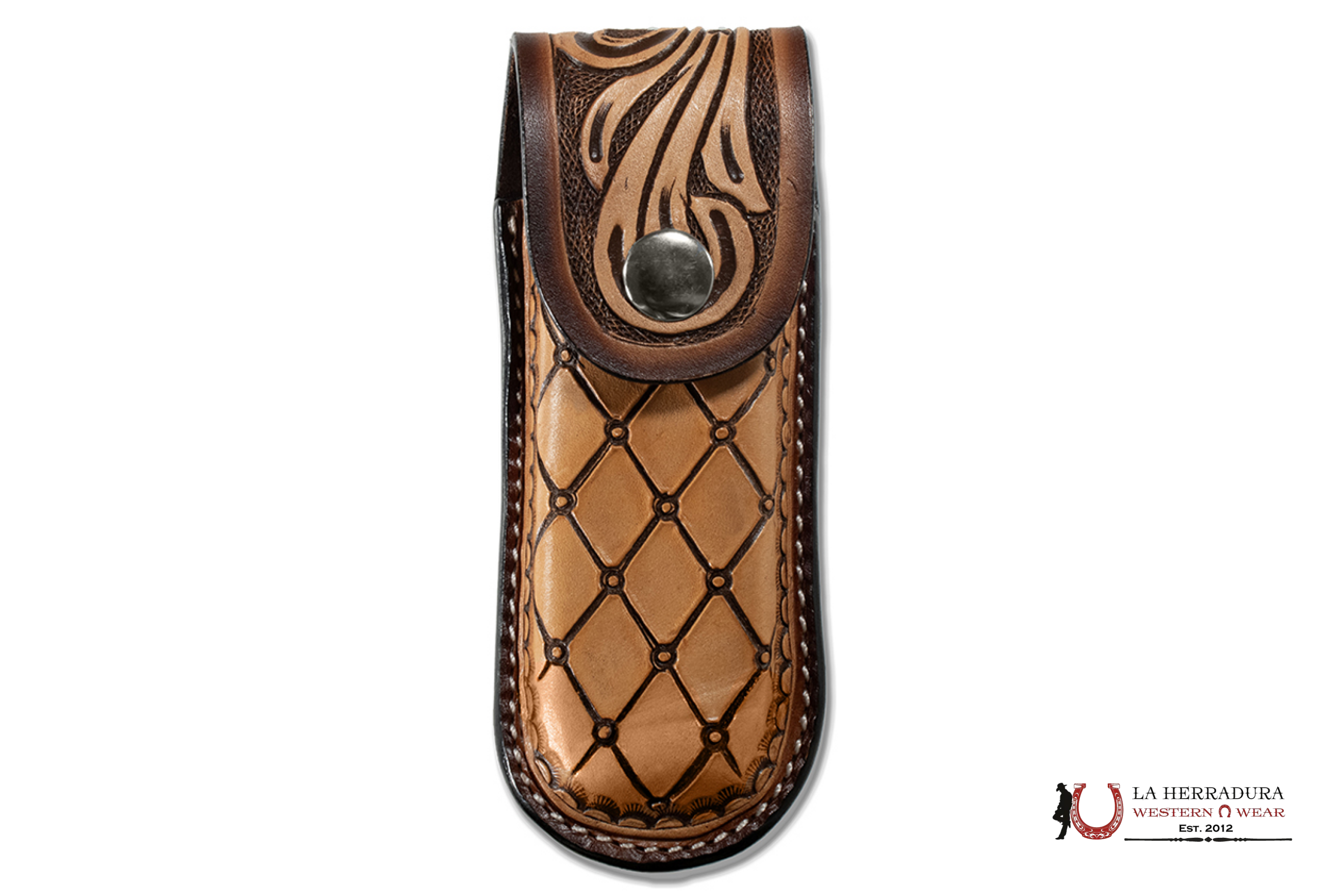 3D KNIFE SHEATH LIGHT BROWN LEATHER D8403302 ACCESORIOS