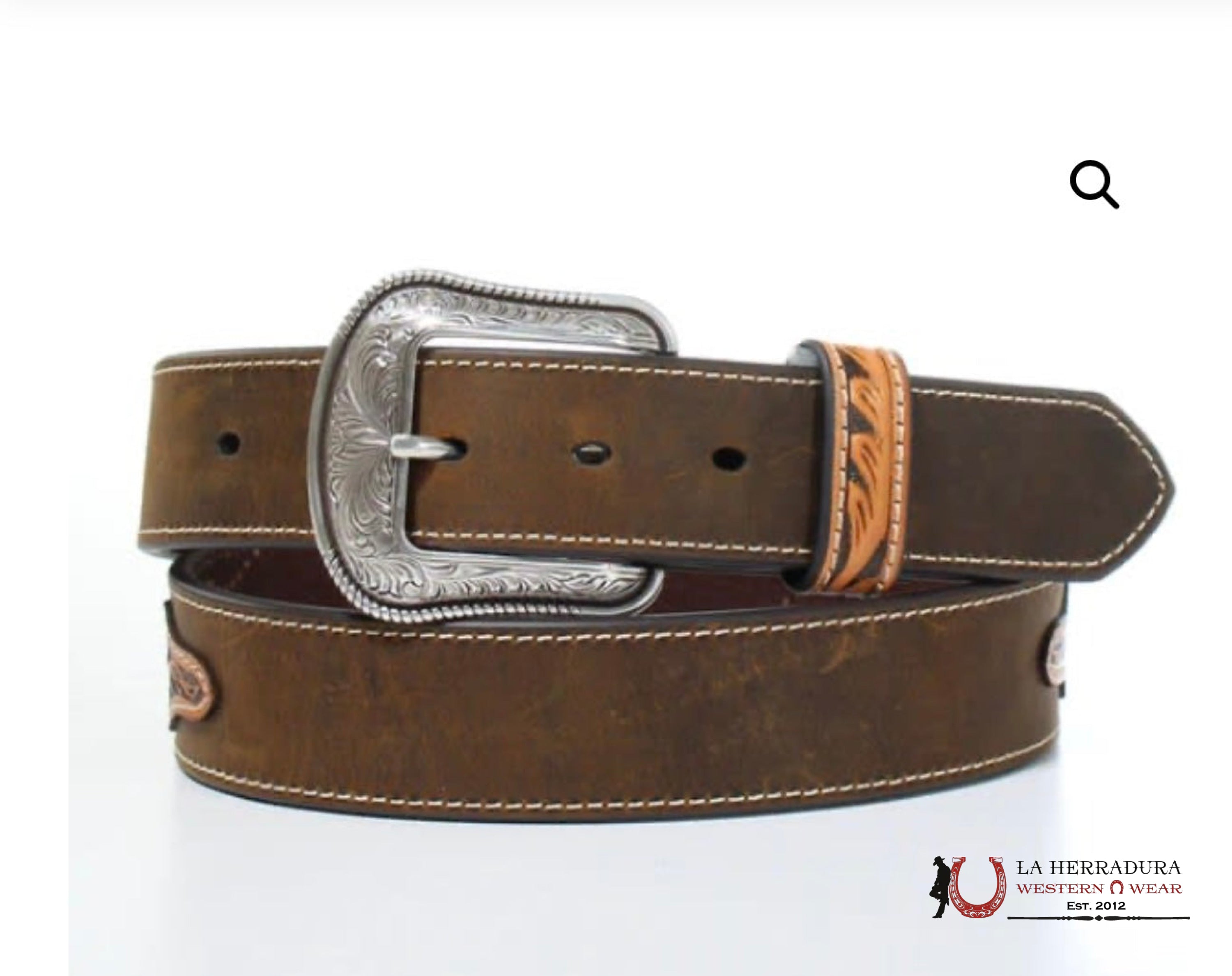3D MENS LEATHER CACTUS BELT D100013802 CINTURONES HOMBRES