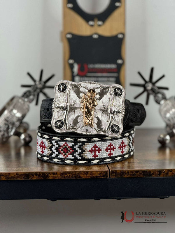 3D RED CROSS AZTEC BLACK BELT