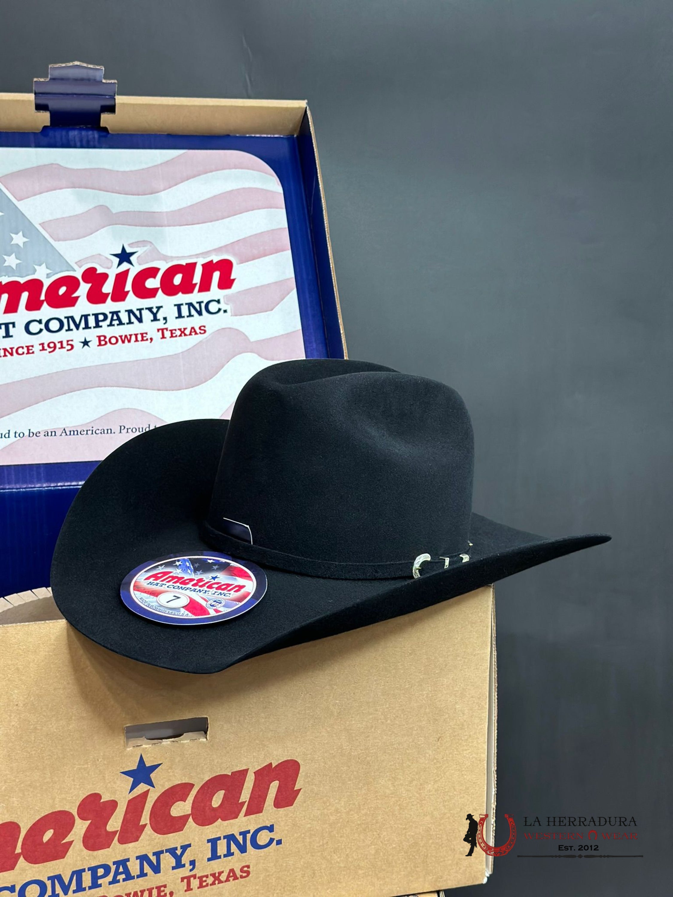 40X American Felt Hat Black Tejana