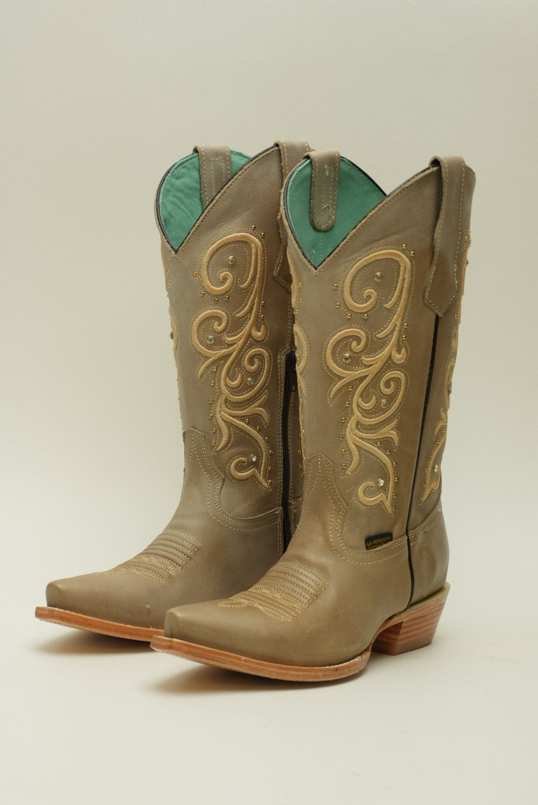 LA HERRADURA WOMEN VINTAGE RUST TALCO CREMA FULL SNIP TOE